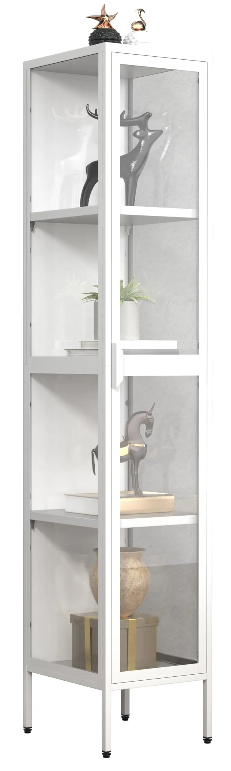 vcm-floka-standvitrine-wei-30x35x160-cm-1-t-r-4-f-cher-stahl-glas image 1