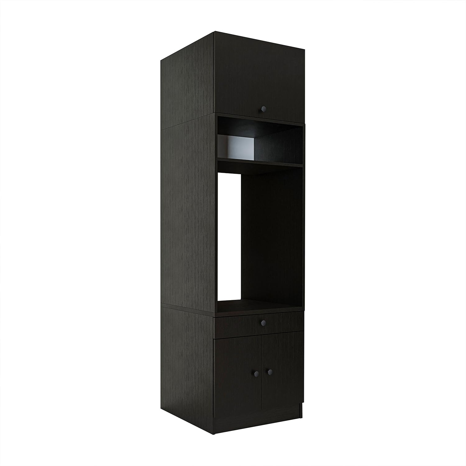 roomart-waschmaschinenschrank-waschturm-230-cm-schwarz-eiche-mit-ausziehplatte-s image 6