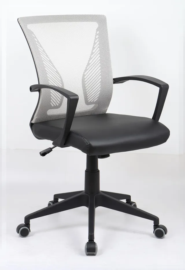 vcm-b-rostuhl-schwarz-grau-48x46x92-cm-h-henverstellbar-drehbar-stahl-ergonomisc image 1