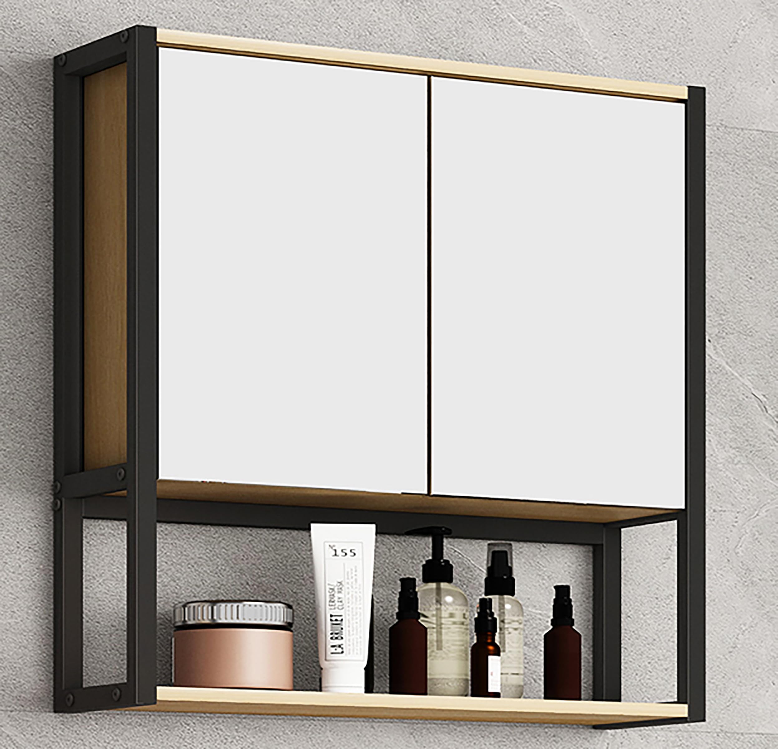 vcm-badm-bel-spiegelschrank-60x17x60-cm-2-t-ren-badspiegelschrank image 2
