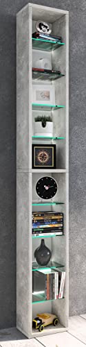 vcm-rasato-xl-holz-cd-dvd-regal-standregal-mit-esg-sicherheitsglas-h-155-x-b-21- image 6