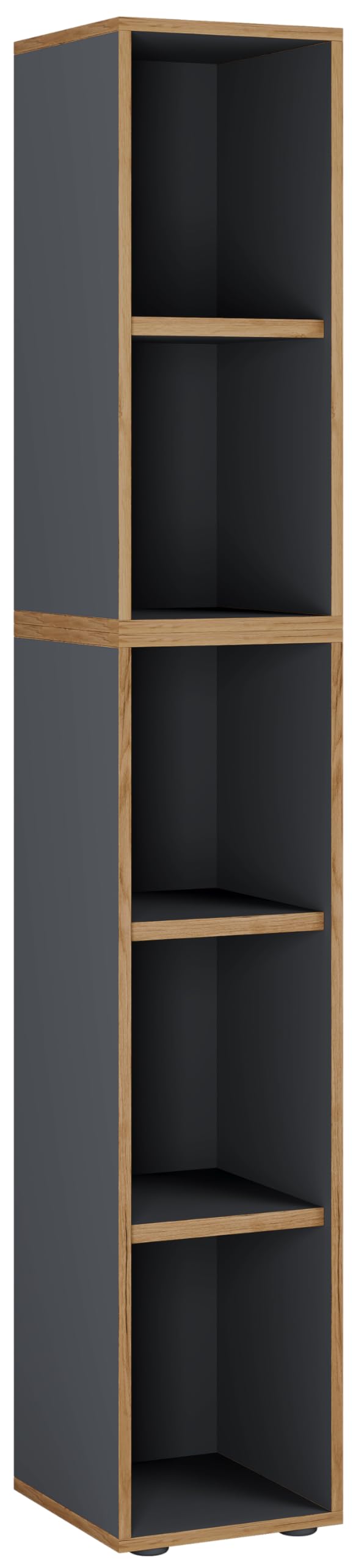 vcm-b-roregal-anthrazit-30-x-33-x-183-cm-5-f-cher-3-h-henverstellbare-b-den-stan image 5