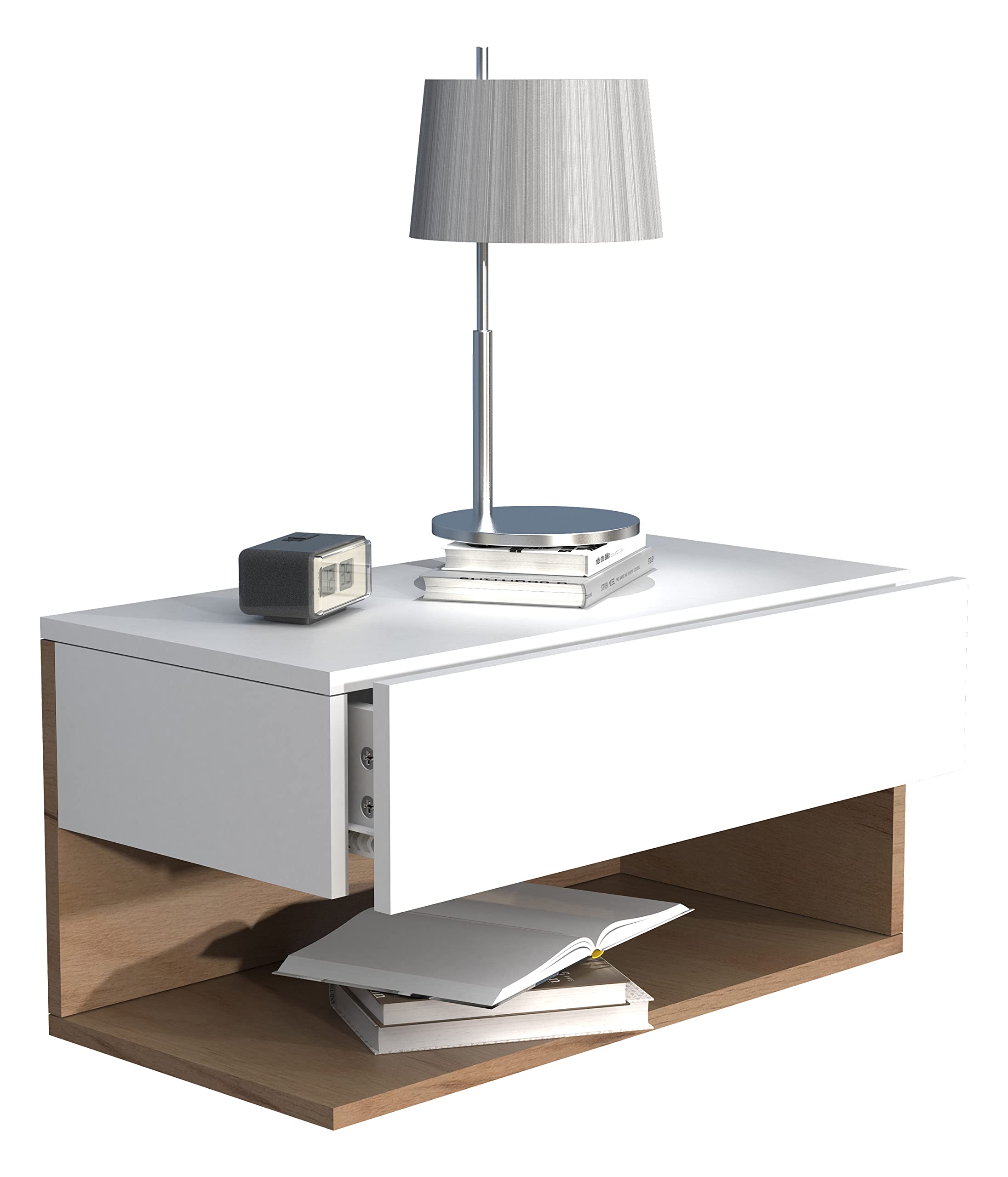 vcm-nachttisch-usal-wandkonsole-60-x-32-x-30-cm-mit-1-schublade-1-fach-wei-honig image 4