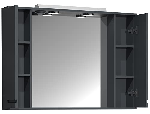 vcm-badm-bel-spiegelschrank-anthrazit-100-x-14-x-71-cm-mit-2-dreht-ren-und-3-f-c image 7