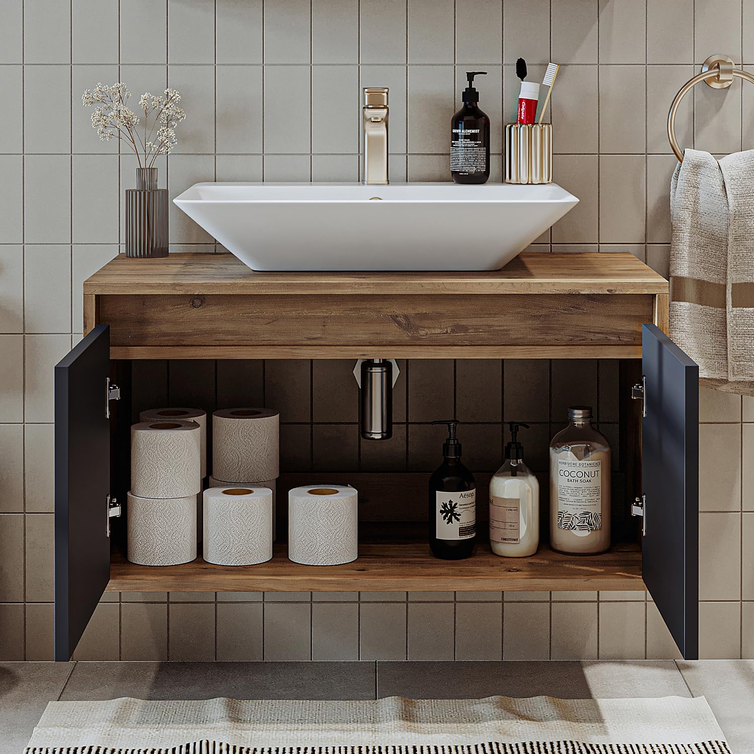 roomart-badm-bel-atlantic-keramik-waschbecken-mit-unterschrank-85-cm-anthrazit-e image 3
