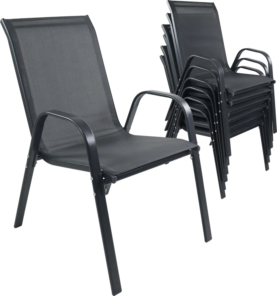 vcm-gartenstuhl-sonlas-anthrazit-56x73x89-cm-6er-set-stapelbar-metall-textilene image 1