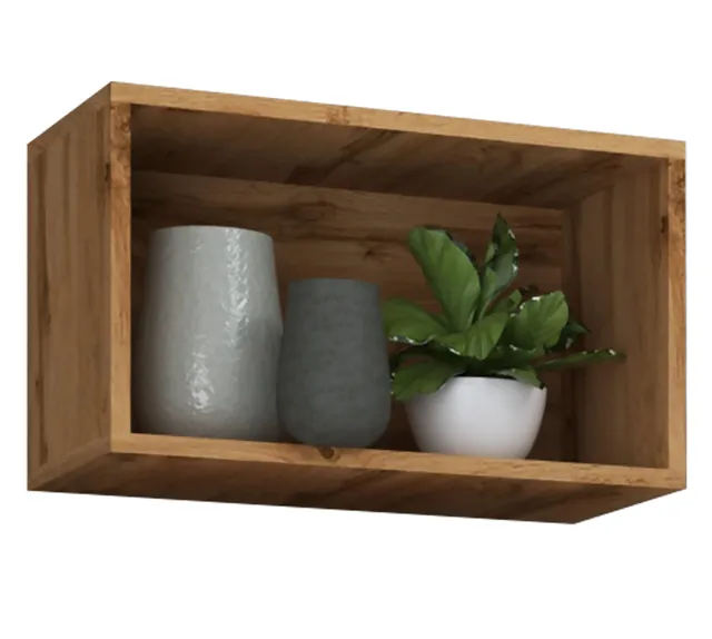 vcm-wandregal-honig-eiche-50x28x30-cm-1-fach-holzwerkstoff-aufbewahrung image 1