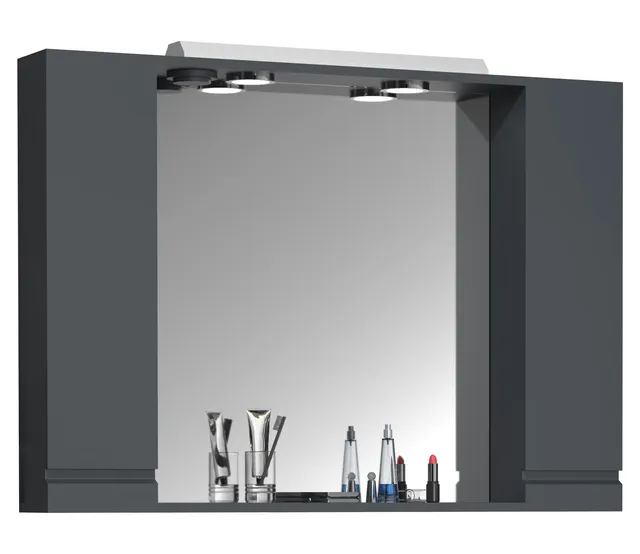 vcm-badm-bel-spiegelschrank-anthrazit-100-x-14-x-71-cm-mit-2-dreht-ren-und-3-f-c image 1