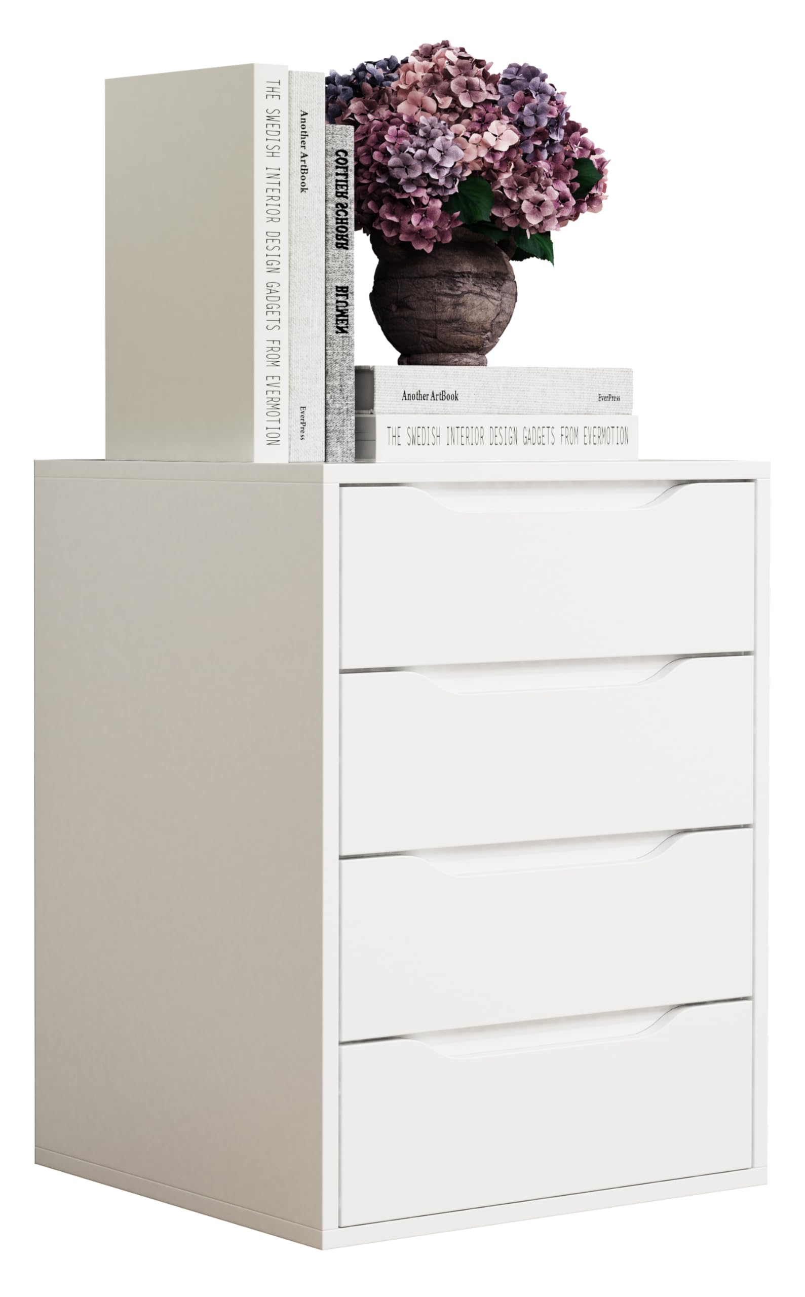 vcm-malira-nachttisch-wei-46x42x61-cm-4-schubladen-holz-nachtkonsole image 1