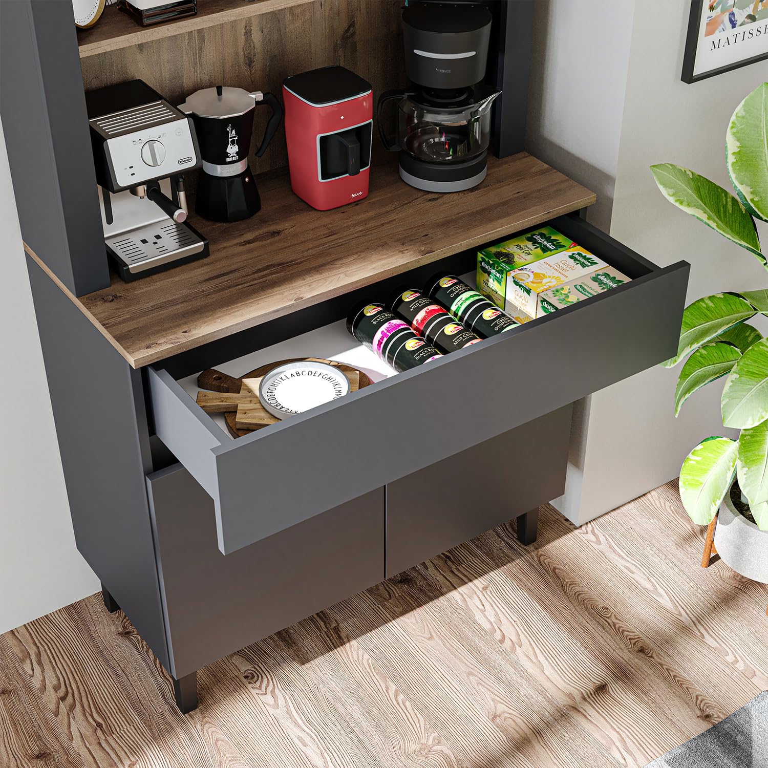 roomart-mehrzweckschrank-venedik-90x179x42-cm-anthrazit-eiche-mit-schublade-t-re image 5