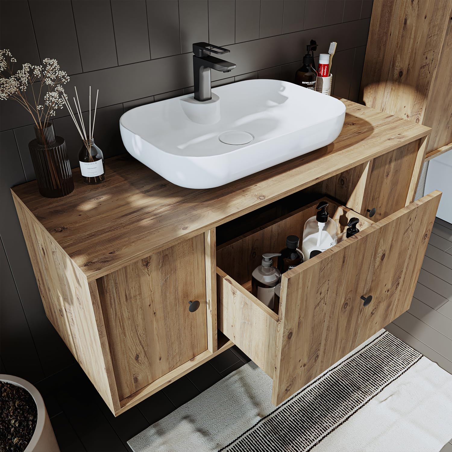 roomart-gusto-badezimmerm-bel-set-120-cm-4-teilig-mit-keramik-waschbecken-eiche image 5