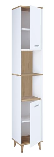 vcm-cosila-badm-bel-hochschrank-wei-honig-eiche-32x28x181-cm image 7