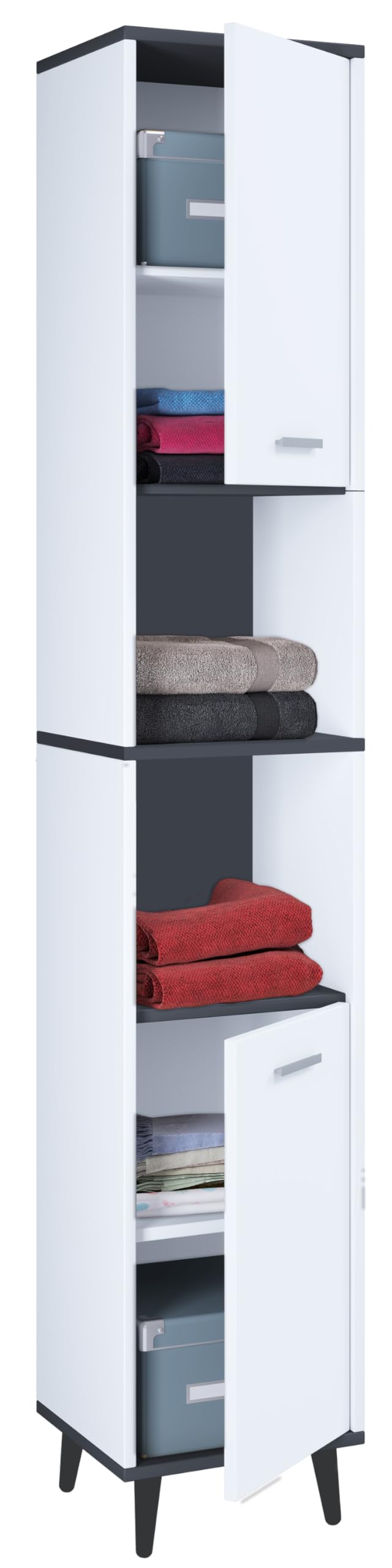 vcm-cosila-badm-bel-hochschrank-wei-honig-eiche-32x28x181-cm image 4