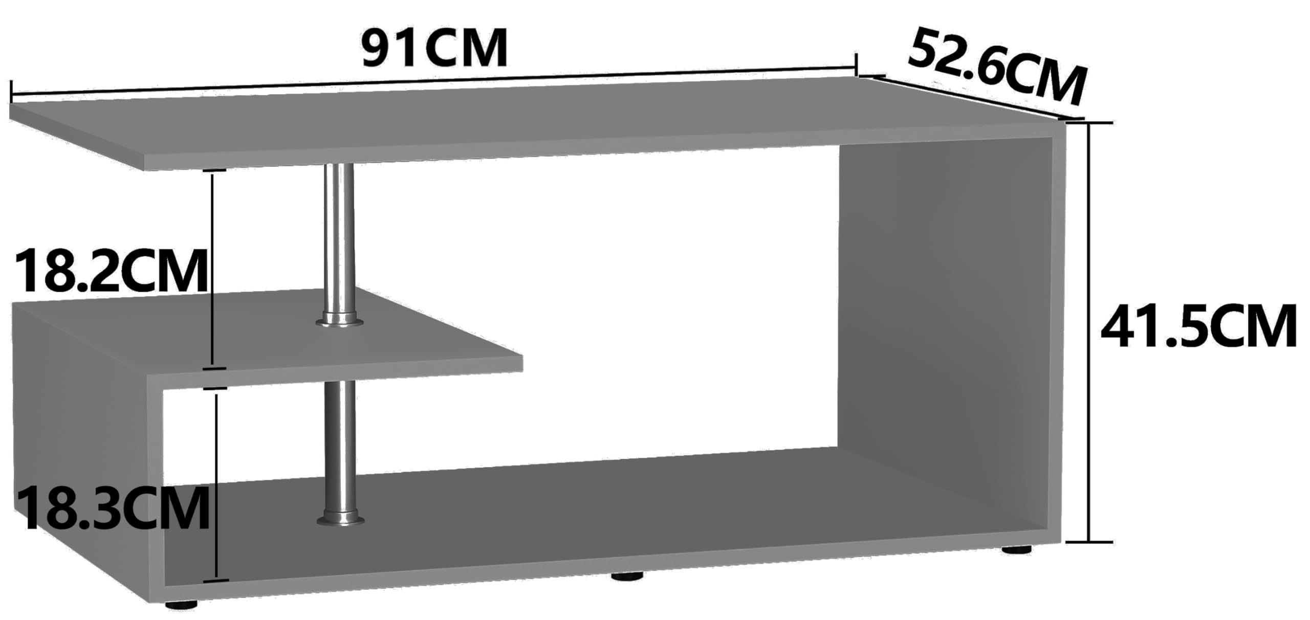 vcm-couchtisch-wei-91x53x42-cm-2-f-cher-holzwerkstoff-sofatisch-f-r-wohnzimmer image 5