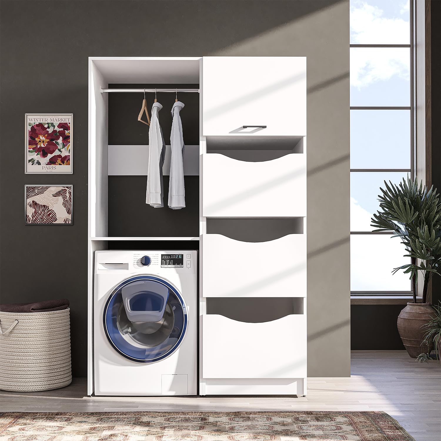 roomart-serie-2-norda-waschmaschinenschrank-126-cm-kleiderstange-waschmaschine-i image 4